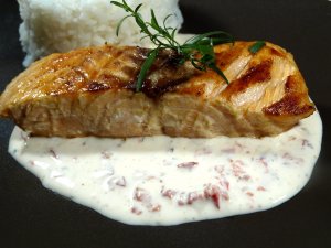 Prøv også Laksekotelett med paprikasaus.