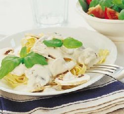 Prøv også Pasta med sjampinjongsaus.