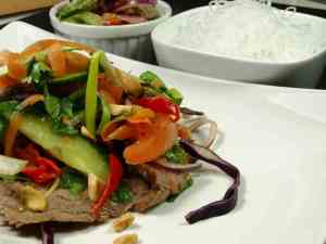 Prøv også Thai salat med hakket oksekjøtt.