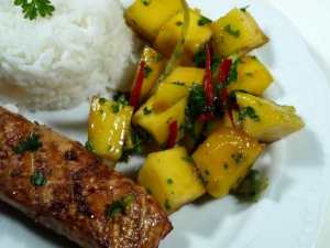 Prøv også Laks i ingefær-lime marinade og mango salsa.