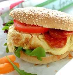 Prøv også Omelett i burgerbrød.