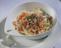 Prøv også Reker med tagliatelle og tomatsaus.