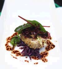 Prøv også Bakt leverpostei med rødkål, rosiner og portvinsvinaigrette.