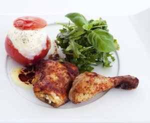 Prøv også Kyllinglår med bakt tomat og mozzarella.