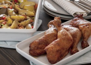 Prøv også Grillede kyllinglår med lun potetsalat.