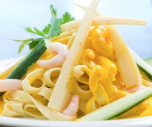 Prøv også Rekepasta med safran.