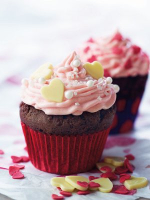 Prøv også Valentines hjertecupcakes.