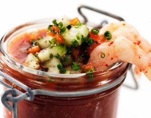 Prøv også Reker med Gazpacho.