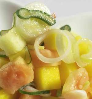 Prøv også Tropisk salsa.