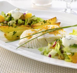 Prøv også Kveite med frisk salat og pepperrotkrem.