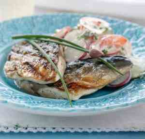 Prøv også Grillet makrell med sommersalat.