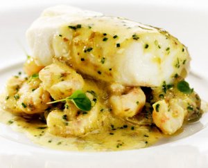 Prøv også Ovnsbakt torsk med smørsaus og reker.