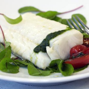 Prøv også Trøffelmarinert skrei med tomatsalat og urteolje.