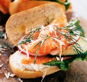 Prøv også Baguette med røykt laks.