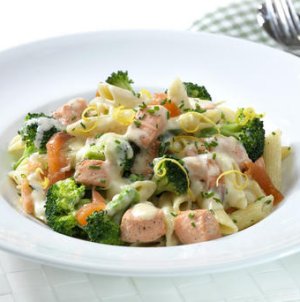 Prøv også Pasta med fersk og røykt ørret.