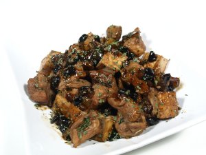 Prøv også Pork and tofu in oystersauce.