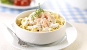 Prøv også Pasta med reker og ostesaus.