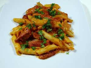 Prøv også Maries pølse med penne.