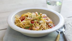 Prøv også Reker i spaghetti med fetaost.
