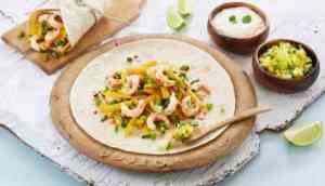 Prøv også Fajitas med reker og mangosalsa.