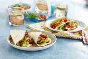 Prøv også Pulled-chicken-taco med fersk tomatsalsa.