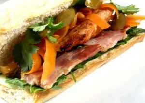 Prøv også Vietnamesisk sandwich (Bánh mì).