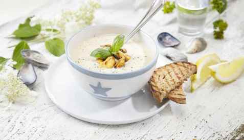 Prøv også Kremet jordskokksuppe med blåskjell.