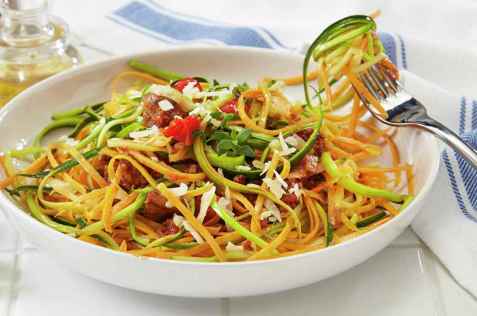 Prøv også Grønnsakspagetti av squash og søtpotet.
