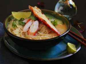 Prøv også Ramen med kongekrabbe og karrisuppe.
