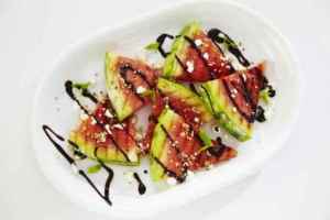 Prøv også Grillet vannmelon med sesamfrø og balsamico.