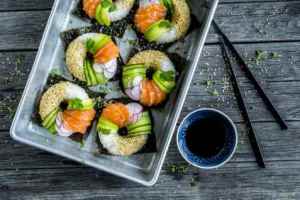 Prøv også Sushi doughnut.