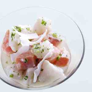 Prøv også Ceviche med ananassaft.
