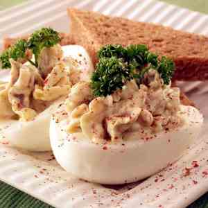Prøv også Fylte egg med philadelphiaost.