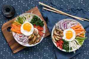 Prøv også Bibimbap.