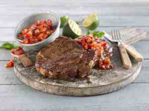Prøv også Grillet entrecôte med jordbærsalsa.