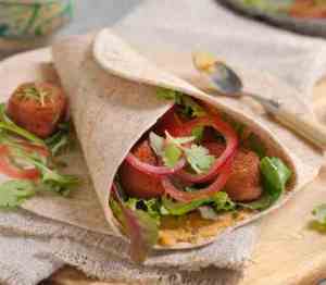 Prøv også Vegetarburrito med rødbetfalafel.