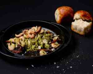 Prøv også Pasta pesto med reker og sopp.