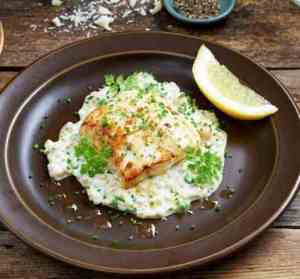 Prøv også Hyse med byggrisotto.