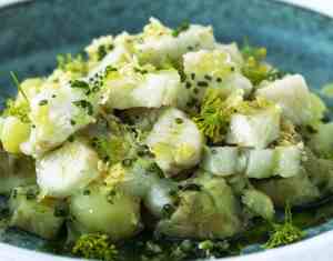 Prøv også Potetsalat med tørrfisk og sprø parmesan.