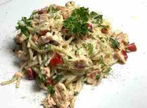 Prøv også Laksecarbonara med paprika.