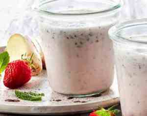 Prøv også Jordbærmilkshake med mynte.