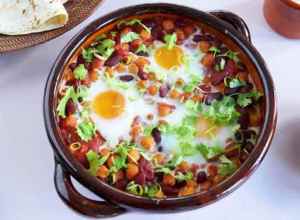 Prøv også Huevos rancheros.