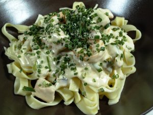 Prøv også Pasta med fisk og rekesaus.