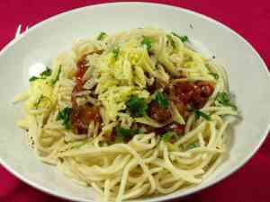 Prøv også Spaghetti Bolognese.