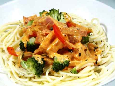 Unnis utsøkte spaghetti med hvitløk oppskrift.