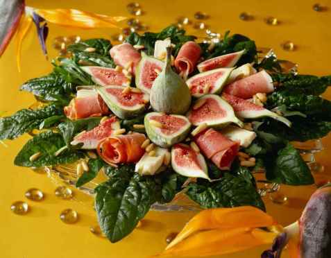 Salat med fiken oppskrift.