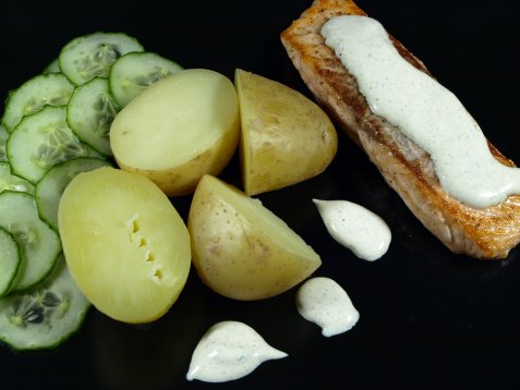 Enkel laksemiddag oppskrift.