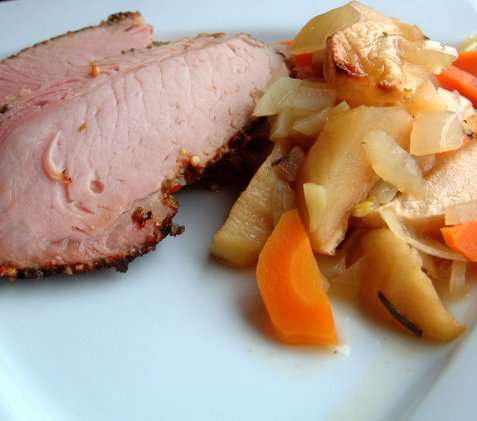 Braiseret svinefilet oppskrift.
