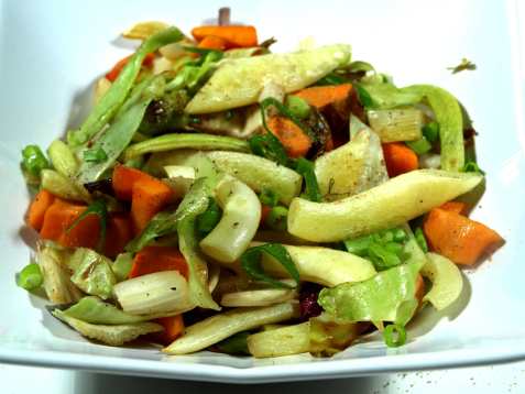 Stir-fried grønnsaker oppskrift.