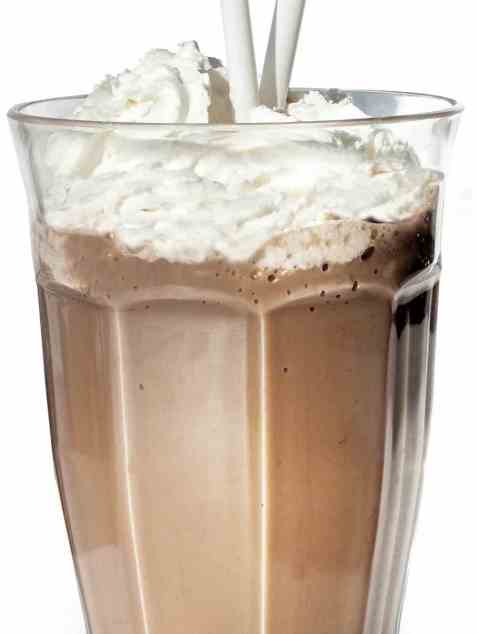 Sjokolade milkshake oppskrift.